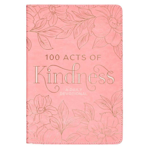 100 Acts of Kindness Pink Faux Leather Devotional