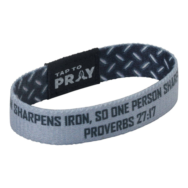 Tap To Pray® Wristband – Iron Sharpens Iron: Medium