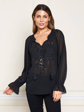 gGeorgette Peasant Top