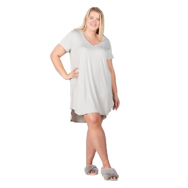 Faceplant Bamboo® Claire Nightgown: Medium / Aqua Mist