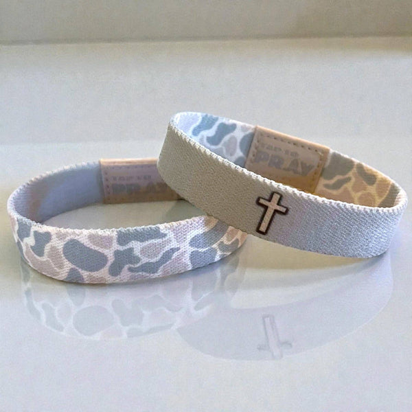 Tap To Pray® Wristband – River Rock Camo - Aspen: Large
