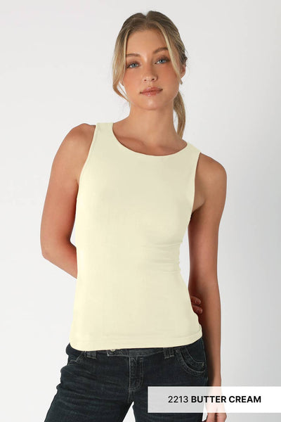 NS8321 - Clean Line Boat Neck Tank Top: 25 Red