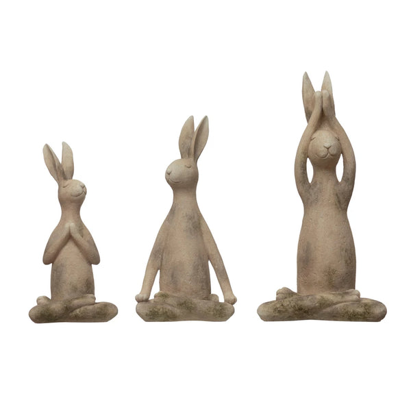Resin Yoga Rabbit, 3 Styles (sold separately)
