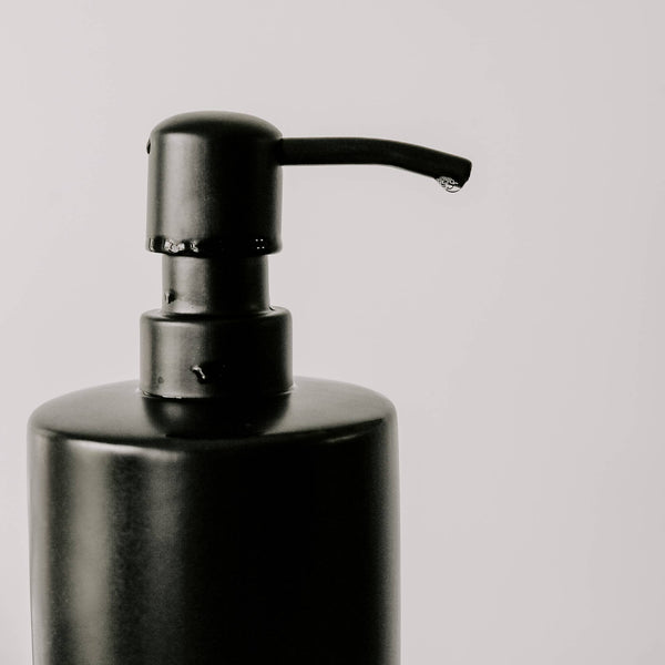 15oz Black Stoneware Hand Soap Dispenser- Home Decor & Gifts