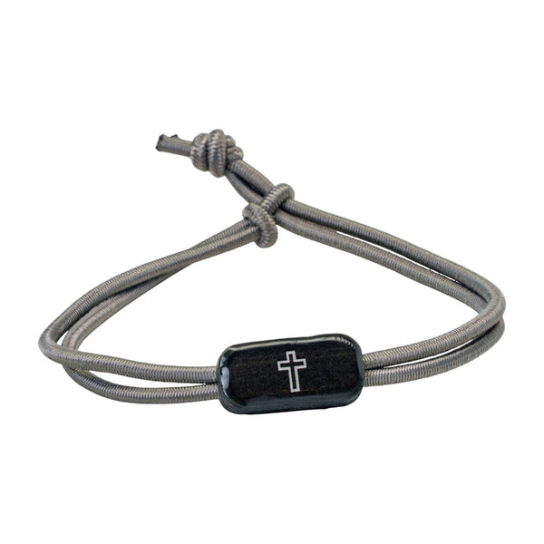Tap To Pray® Survivor Series Tactical Bracelet: Onyx + Cross