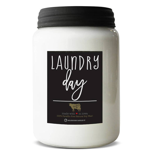 26 oz Farmhouse Jar Candle: Laundry Day