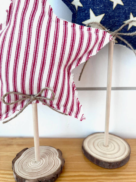 2pc. Rustic 4th of July Star Set - Vintage Star