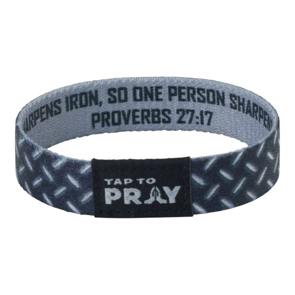 Tap To Pray® Wristband – Iron Sharpens Iron: Medium