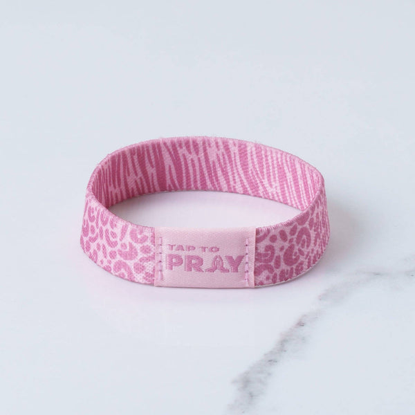 Tap To Pray® Wristband – Safari Rose: Large
