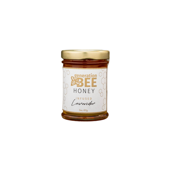 All-Natural Flavor Infused Honey - Lavender - 3 oz Glass Jar