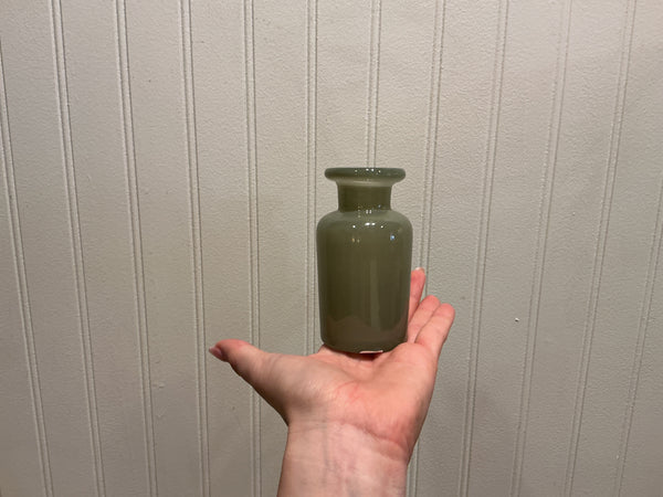 Assorted Green Vases 3" sizes