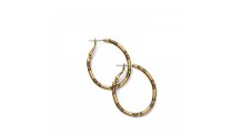 Oval Hoop Charm Earring