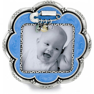 Blue Baby Love Flower Frame