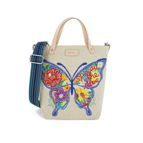 Spread The Love Embroidered Medium Messenger Bag