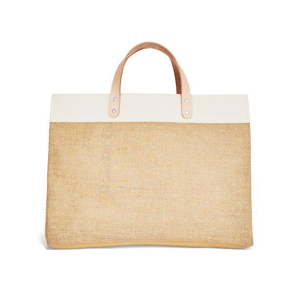 Parisian Holiday East West Burlap Tote