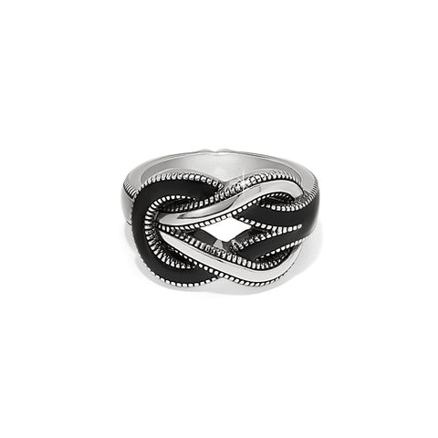 Interlok Harmony Ring Black Enamel