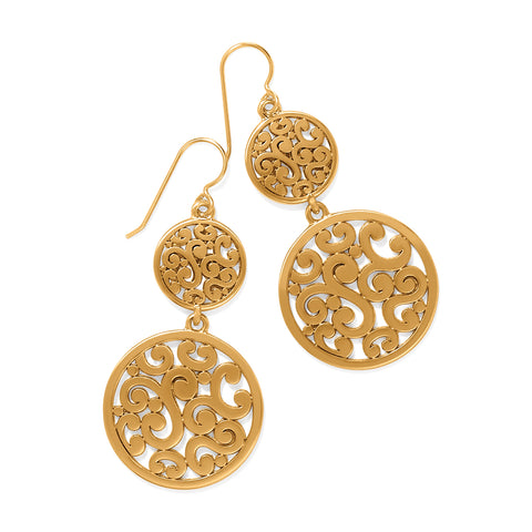 Contempo Medallion Duo Gold Earrings