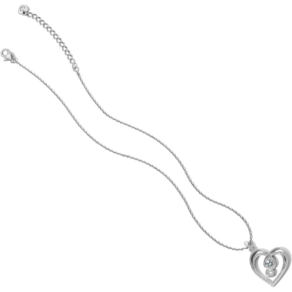 Infinity Sparkle Petite Heart Necklace