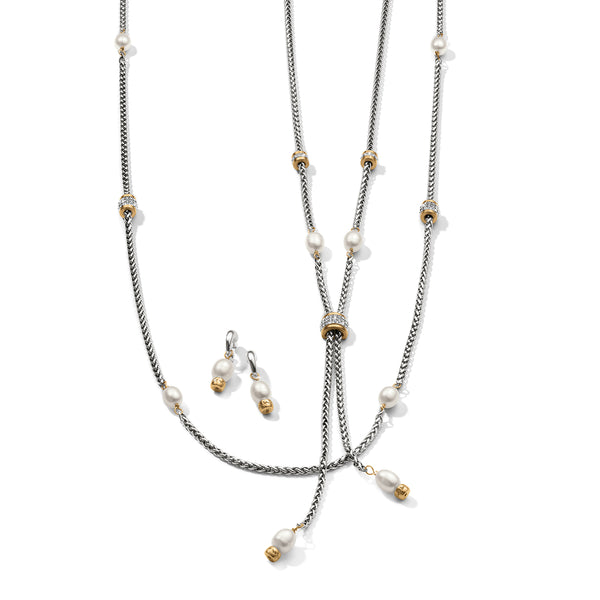 Meridian Petite Pearl Two Tone Long Necklace