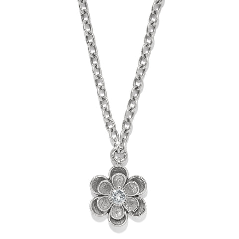 Metal Petal Pendant Necklace