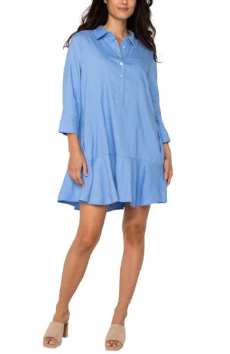 shirt dress w/ flounce hem 36.5"