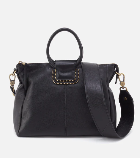 HOBO Sheila Medium Satchel -Black w/ Nail head