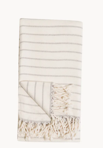 Pokoloco Turkish Towel-Bamboo Striped Mist