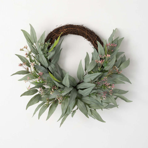 Mixed Eucalyptus Half Wreath