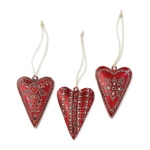 Small Metal Heart Ornaments