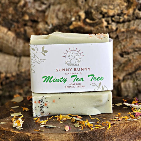 Sunny Bunny Gardens All Natural Handmade Soap with French Green Clay - Mint Tea Tree