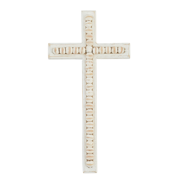 White-Washed Beaded Crosses