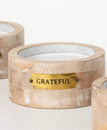Text Pillar Candle Holder