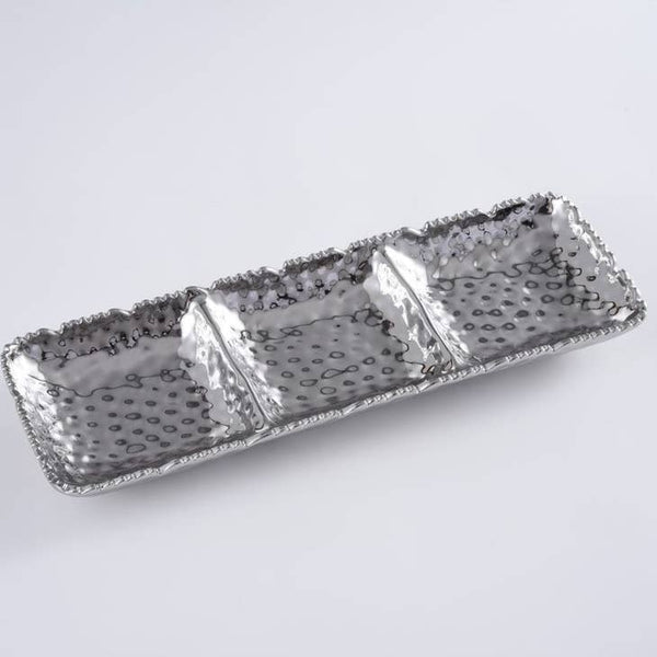 Pampa Bay- 3 Section Serving Piece- Silver