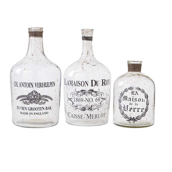 Clear Mercury Glass Bottle