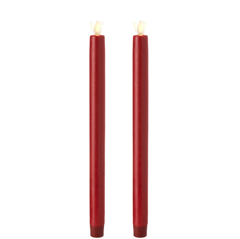 Red Taper Candle Set