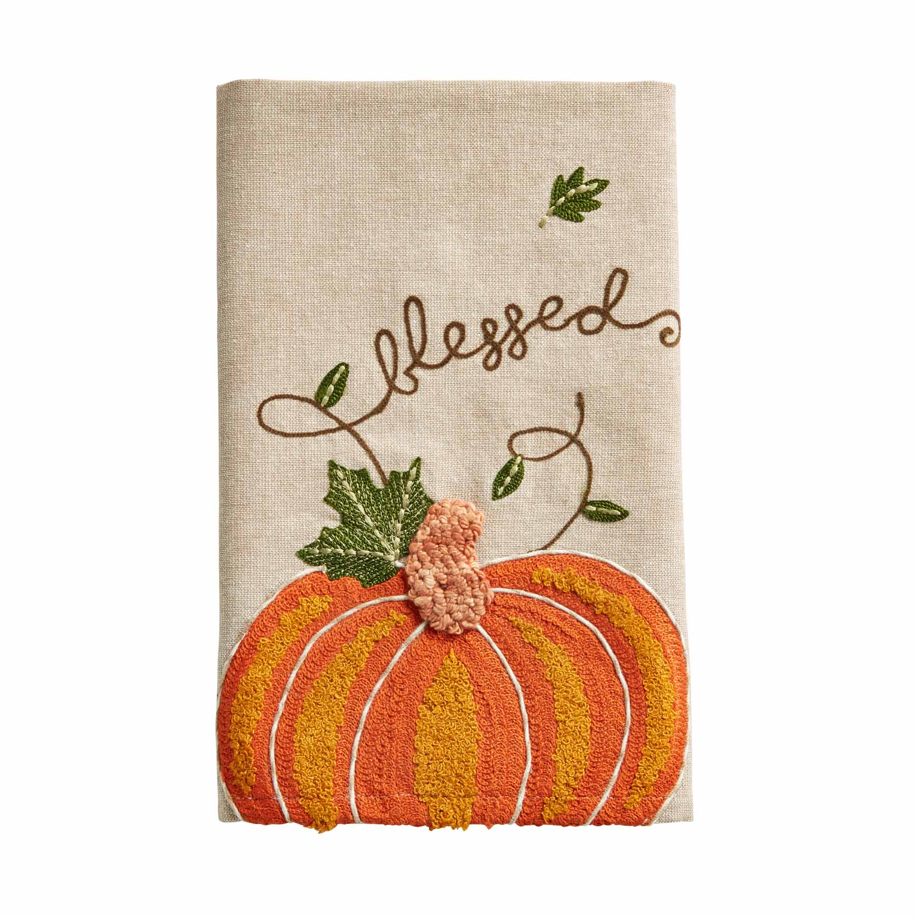 Embroidered Pumpkin Towel