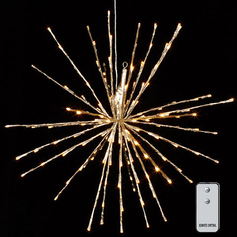 Champagne Starburst Light with Remote Control - 23"