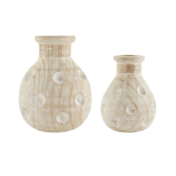 Paulowinia Wood Dotted Vase