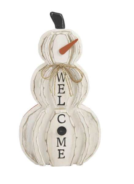 Pumpkin/Snowman Reversible Plaque