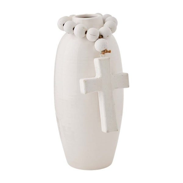 Beaded Stoneware Vase