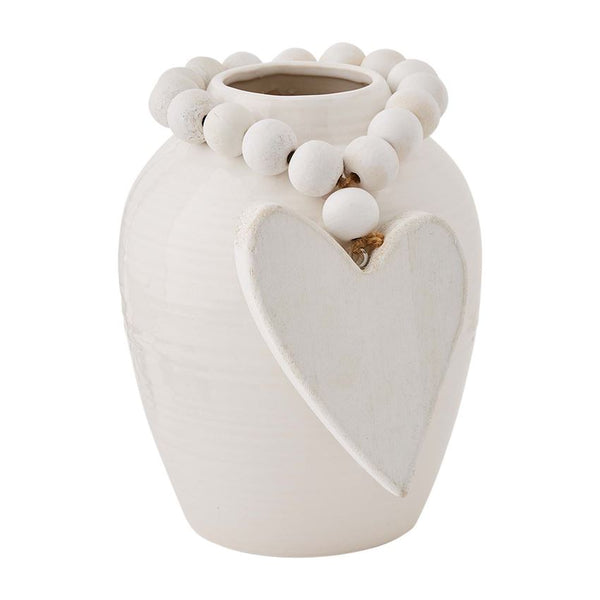 Beaded Stoneware Vase