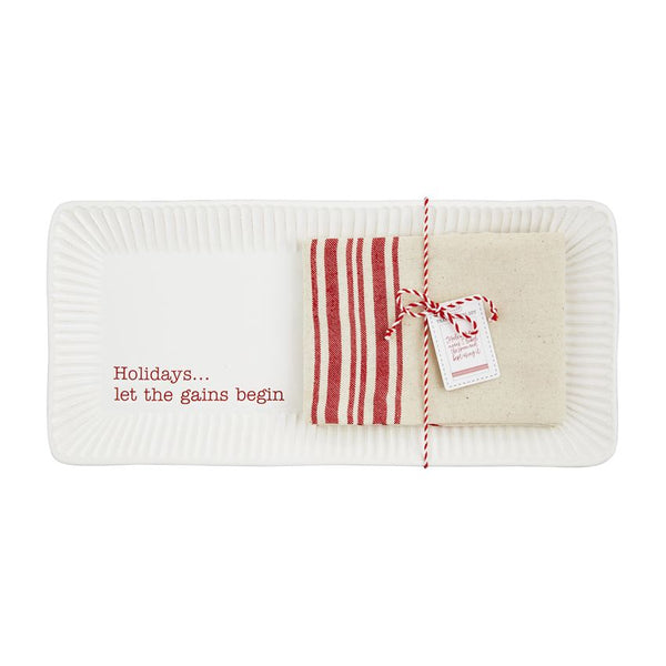 Holiday Hostess Tray & Towel Sets