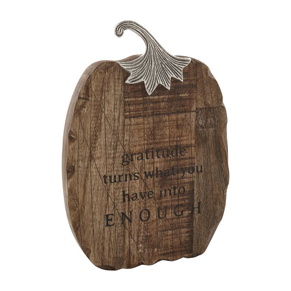 Distressed Wood Pumpkin Plaque