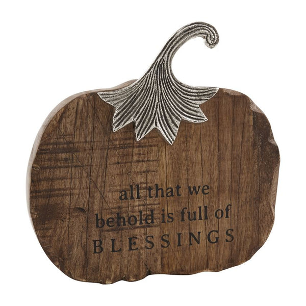 Distressed Wood Pumpkin Plaque