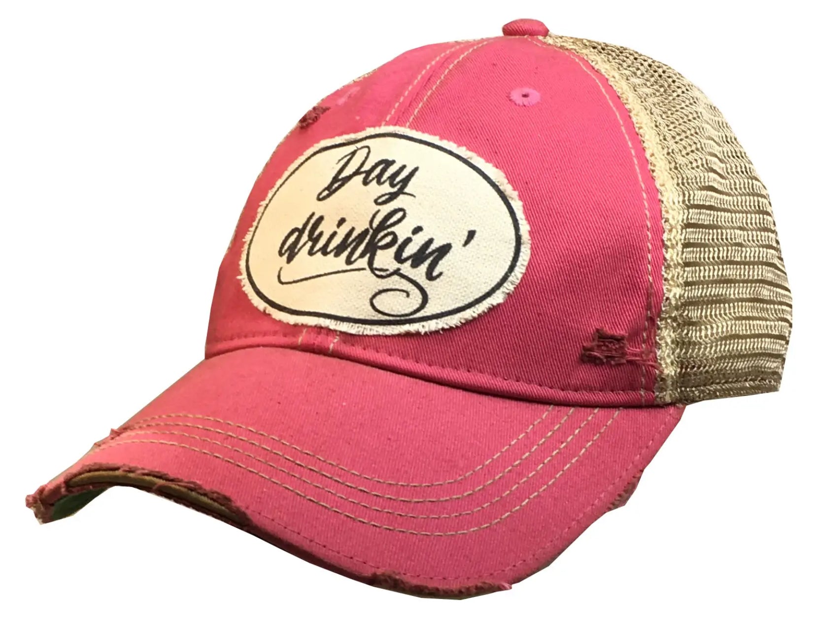 Day Drinkin' Distressed Trucker Hat Baseball Cap