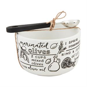 Marinated Olives Recipe Bowl Set