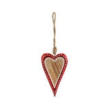 Red Wood Heart Ornament