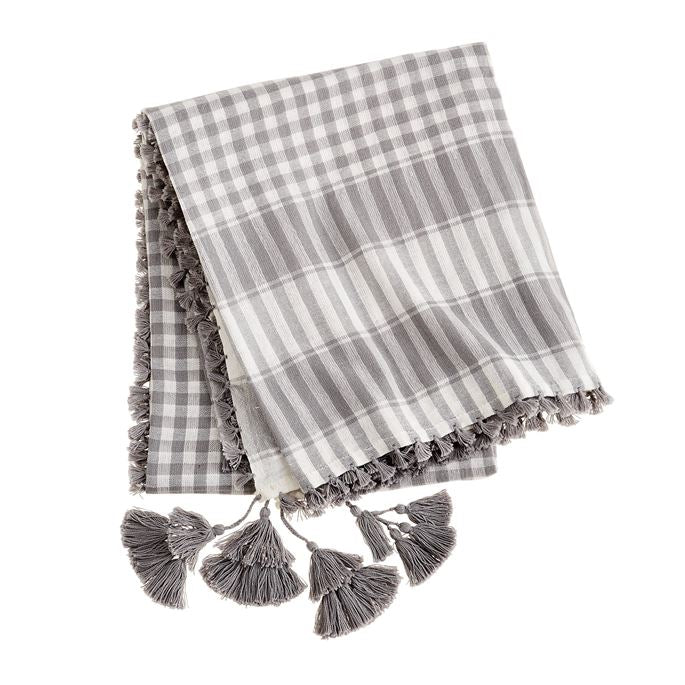 Plaid Tassel Scarves