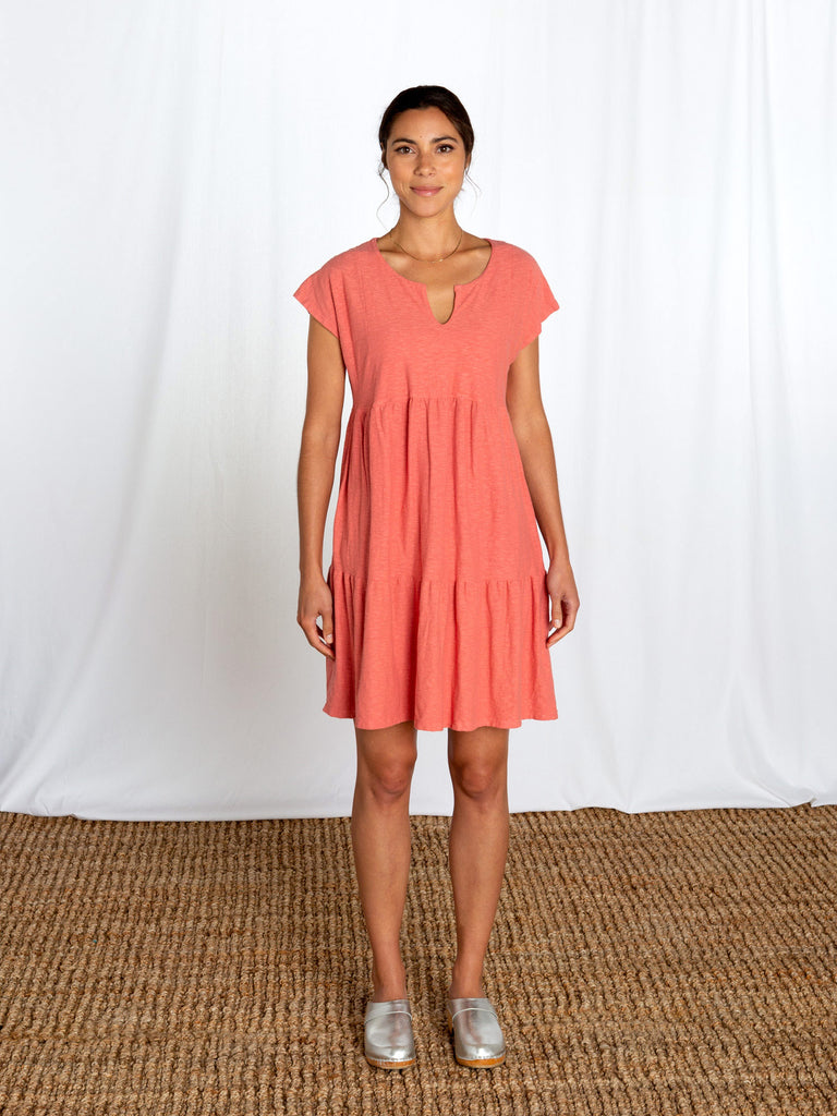 Cut Loose Short Sleeve Tiered Dress – Citrus and Moss Cut Loose Short Sleeve Tiered Dress – Citrus and Moss