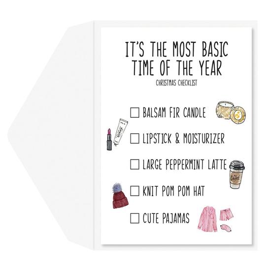 Basic Girl Holiday Greeting Card